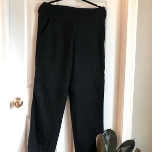 Like New Black Linen Pant with Fold over waist Size 4